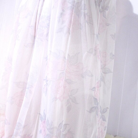 Aristocraft Vintage Floral Pink Double Nylon Nightgown M/L - Picture 9 of 12